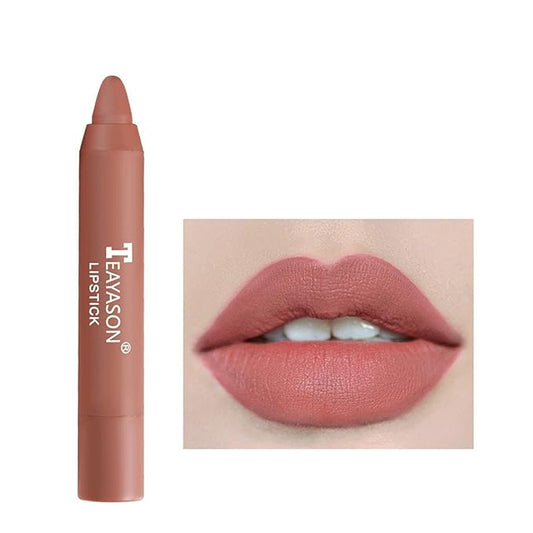 Agrifilm Matte Velvet Lipstick Lip Crayon Nourishing Non-Stick Cup Lip Stain Lip Gloss,Long-lasting Waterproof Lip Stick Lip Makeup for Women (6)