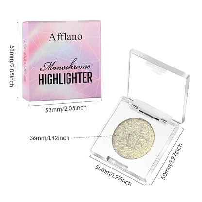 ecofavor Highlighter Makeup Palette, Long Lasting New Formula, Dazzling Yellow-Gold Shimmer, Sheer Gold Base, Ideal for Face and Body Contour and Cheek Highlight (#03) Yellow-Gold Dazzling Shimmer,#3