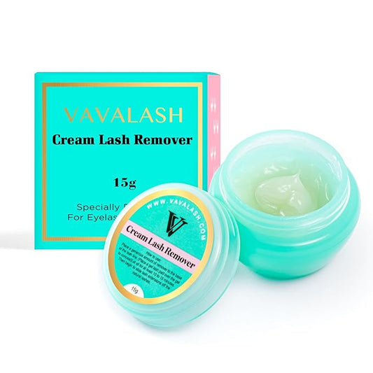 VAVALASH Lash Remover For Lash Extensions Eyelash Extension Cream Remover Low Irritation Cream Remover for Sensitive Skin Fast Dissolution Professional Eyelash Extensions Salon Use(15g)