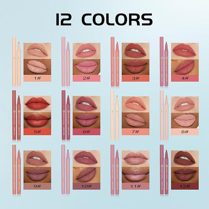 YOUNG VISION Gourd-Shaped Precision Liquid Lipstick & Lipliner - Nude Matte Perfection
