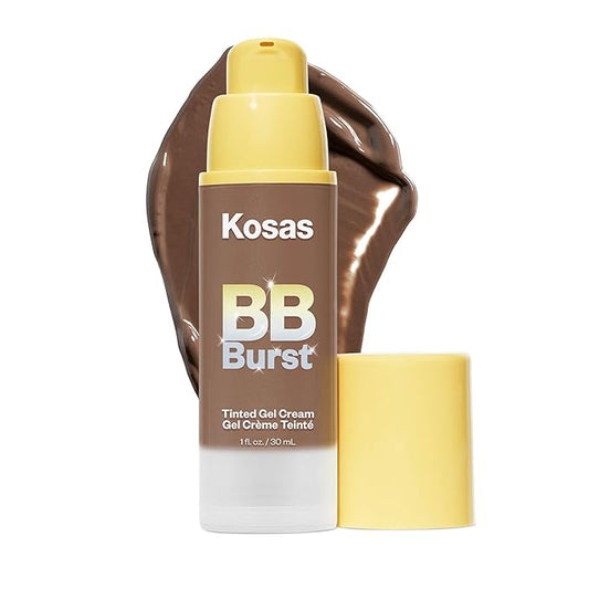 Kosas BB Burst Tinted Face Gel Cream - Supports Healthy Collagen, Smoothes Skin, Hydrates & Moisturizes - Lightweight Buildable Coverage - Deep Neutral Cool 41, (1 Oz/30 ML)