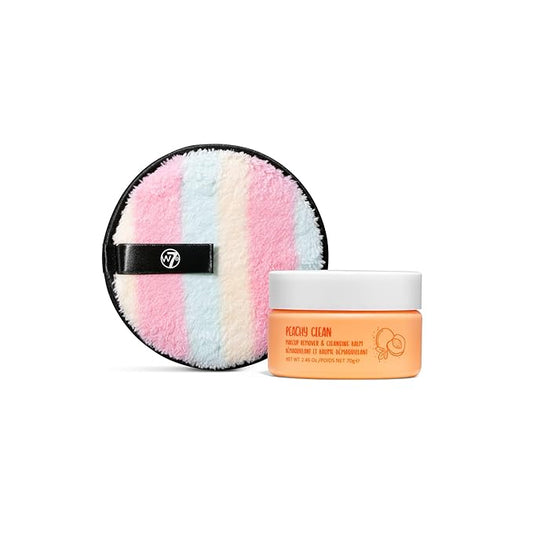 W7 Peachy Clean Makeup Melt Set – Cleansing Balm & Remover Pad for a Peach-Perfect Skincare Routine – The Ultimate Makeup Melting Dream Team! - Gentle, Hydrating & Effortless