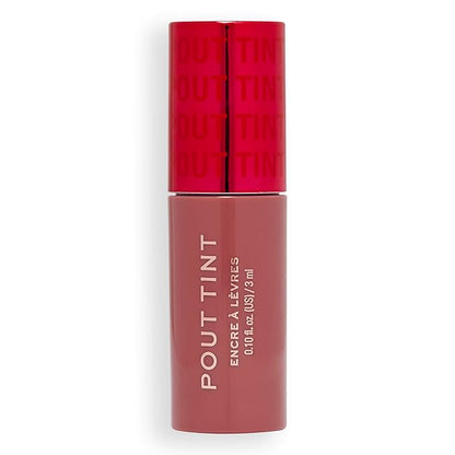 Makeup Revolution, Pout Tint Lip Gloss, Lightweight & Buildable Formula, Gloss to Stain Finish, Nude Dreams, 0.1 Fl.Oz.
