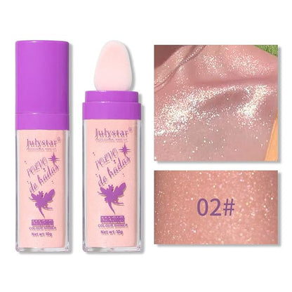 GL-Turelifes Hightlighter Stick Puff Fairy Stick Highlight Powder Glitter Loose Powder Brush Stick Contouring Powder Shimming Powder for Eyes, Face, Body Tiktok Makeup (SetB)