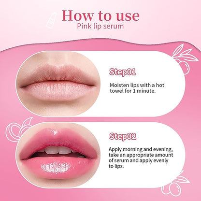 Lip Serum, Moisturizing Hydrating, Long Lasting Revitalizing, Lip Serum Oil with Organic Matter, Lightweight Texture, for Youthful and Radiant Look, Makeup Cosmetic