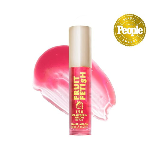 Milani Fruit Fetish Lip Oil with Vitamin E for Instant Hydration, Fruit Extract Infused Lip Treatment and Moisturizing Lip Gloss - Strawberry Melon