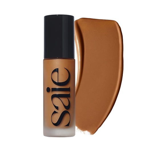 Saie Glowy Super Skin Tint Liquid Foundation - Hydrating Serum Foundation with Lightweight, Medium Coverage - Formulated with Hyaluronic Acid to Hydrate, Brighten and Plump - Shade 30 (1.01 oz)
