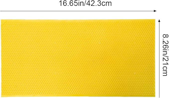 Yellow Beehive Wax Coated Foundation Sheet,Waxed Foundation Sheet, 8-1/2-Inch Deep Foundation