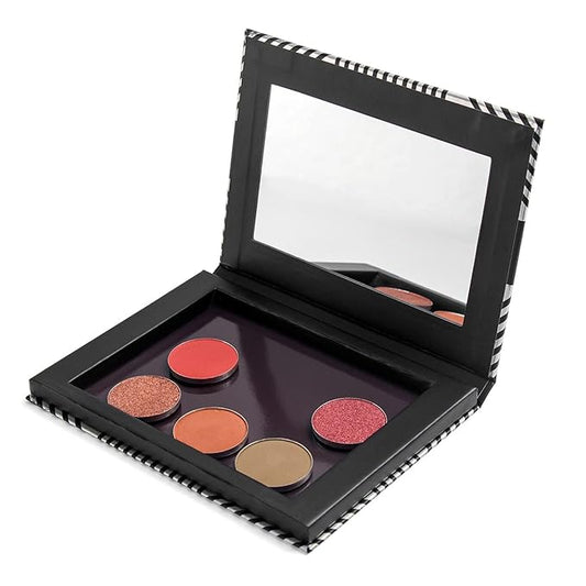 TUOKING Makeup Magnetic Palette with Mirror and 20Pcs Metal Stickers, Empty Storage Palette for Eyeshadow Powder Highlighter
