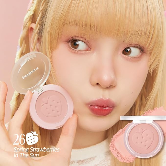 PERIPERA Pure Blushed Sunshine Cheek Blush (Soft Berry Collection), Matte Natural Sheer Glow, Glowy Finish, Natural-Looking Fnish (026 Soft Berry, One Size)