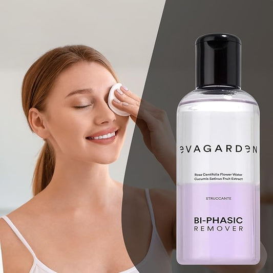 Biphasic Make-Up Remover - Suitable for All Skin Types - Water and Oil Mixture - Eliminates Waterproof Products from Eyes and Lips - Soothing and Refreshing Action Formula - 3.38 oz