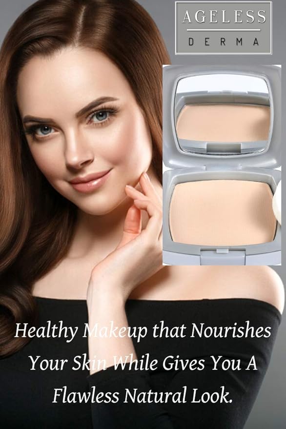 Pressed Mineral Makeup Foundation Sand Dune with Vitamin A, E and Green Tea. A Full Coverage Foundation Makeup