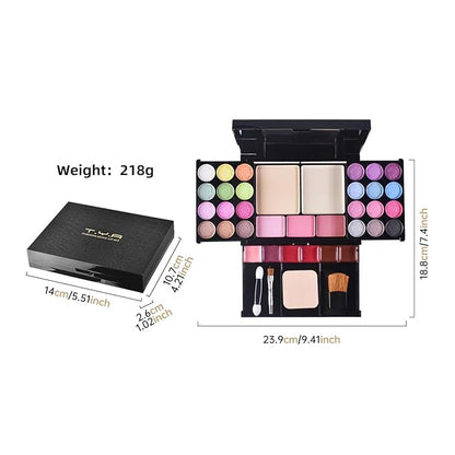 LAMUSELAND Professional All in One Makeup Kit, Travel Makeup Palette Gift Set for Women Full Kit, including Eyeshadow, Blush, Powder, Lipstick (6)