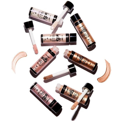 wet n wild MegaGlo Hello Halo Liquid Highlighter Makeup, Shimmer, Rose Gold Halo, Goodbye