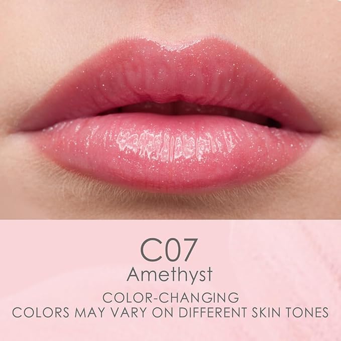 CATKIN Lip Balm Tinted Color Changing Lipstick Ultra Hydrating Lip Moistrurizer Chapstick with Vitamin E Nourishing For Cracked & Dry Lips 0.12 oz C07 Amethyst