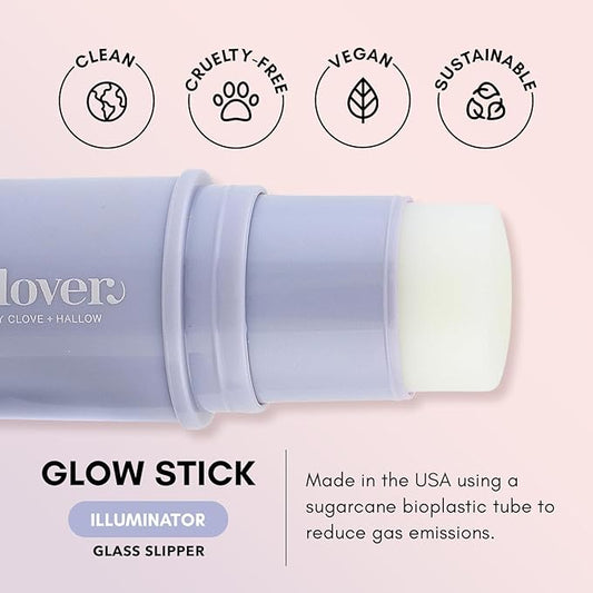 Clover Glow Stick Illuminator | Natural Shine Highlighter, Glass Skin, Easy To Apply | Cruelty-Free & Vegan Naural Makeup| Made With Castor Oil