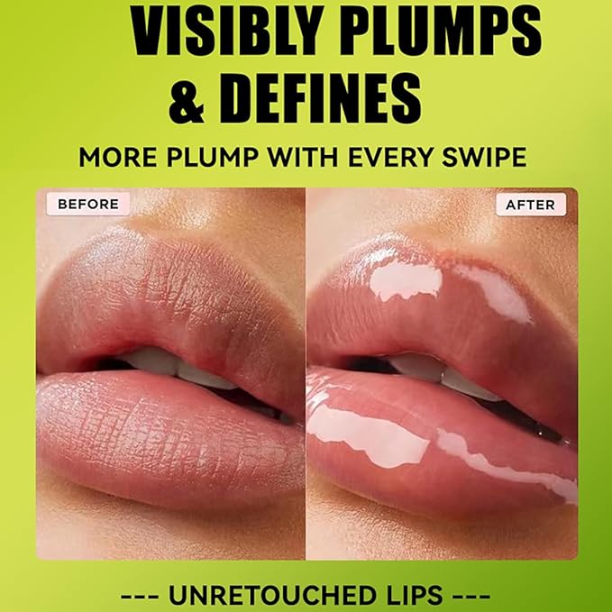 4 Colors Lip Oil Lip Glaze, Big Brush Head Hydrating Lip Glow Oil, Transparent Toot Tinted Nourishing Long Lasting Repairing Lightening Lip Lines (Set B)