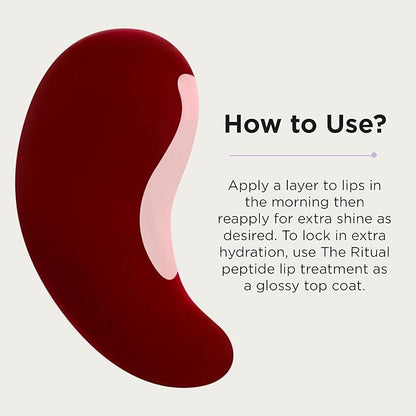 Côte Tempted Peptide Lip Shine – Warm Berry Lip Gloss for Bold Color & Hydration – Vegan, Cruelty-Free, Anti-Aging with Shea Butter & Hyaluronic Acid – Long-Lasting, Smooth, Moisturizing Shine