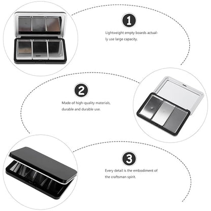 Beaupretty Empty Lipstick Palette with Mirror Refillable Eyeshadow Palette Box Cosmetics Storage Trays Containter for Lipstick Lip Balm Eyeshadow Blusher