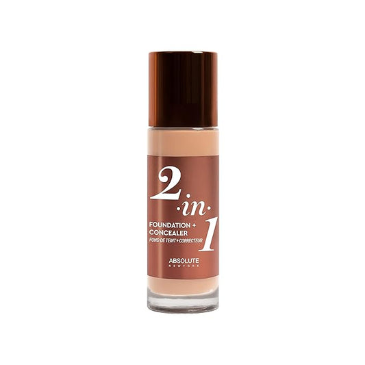 Absolute New York 2-in1 Foundation + Concealer (Neutral Shell, 1.41 fl oz pack of 1)