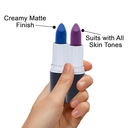Matte Bullet Long Wear Lipstick - Vegan and Cruelty-Free - Smudge and Waterproof Matte Lipstick with Moisturizing Formula - All Day Comfort - (Sapphire Glow #16)