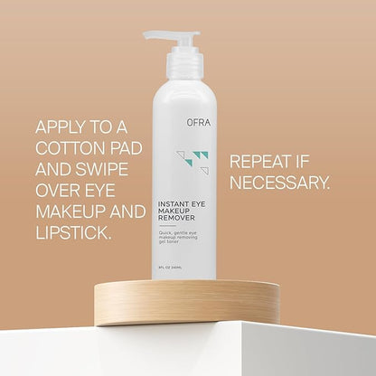 Ofra Instant Eye Makeup Remover | Waterproof Makeup Remover for Sensitive Skin | Gentle Formula for All Skin Types and the Eye Area | 8 oz/240 ml