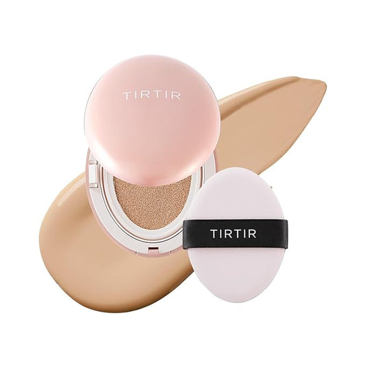 [*Mini Size*] TIRTIR All Cover Pink Cushion | Korean Cushion Foundation, (#24N Latte, 0.15 Fl Oz)