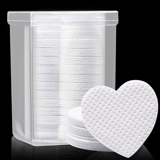 Eyelash Extension Glue Wipes 200 PCS Lint Free Nail Wipes Non-Woven Fabric Lash Glue Wipes Nail Polish Remover Wipes for Lash Extension Supplies (White)