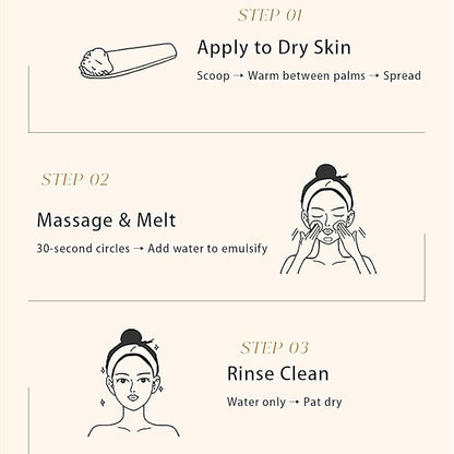 Cleansing Balm Makeup Remover - Vitamin E & Jojoba Oil Infused, Hydrating Facial Cleanser for All Skin Types, Gentle Yet Effective for Waterproof Makeup, 3oz (85g) with Magnetic Spatula