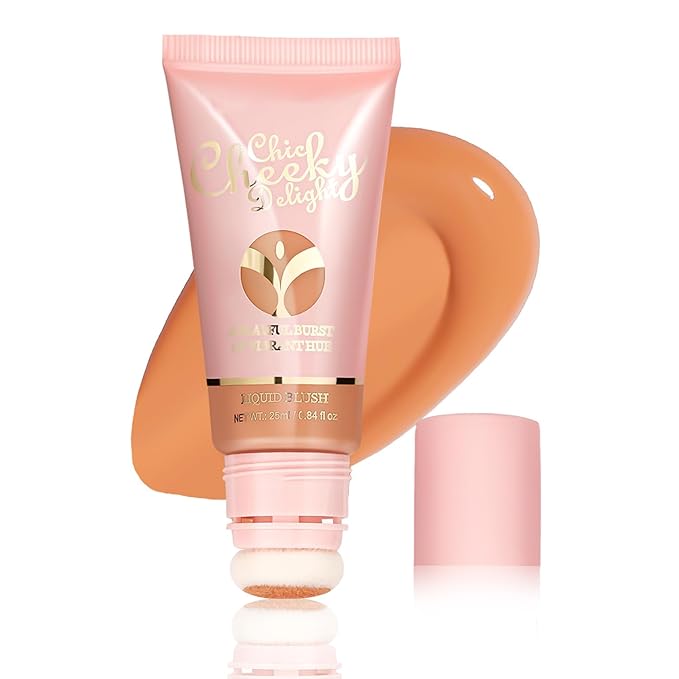 Liquid Blush, Cream Blush for Cheeks, Matte Natural Blush, Lightweight, long-lasting, highly pigmented formula blushes for women. (#01 25ml)