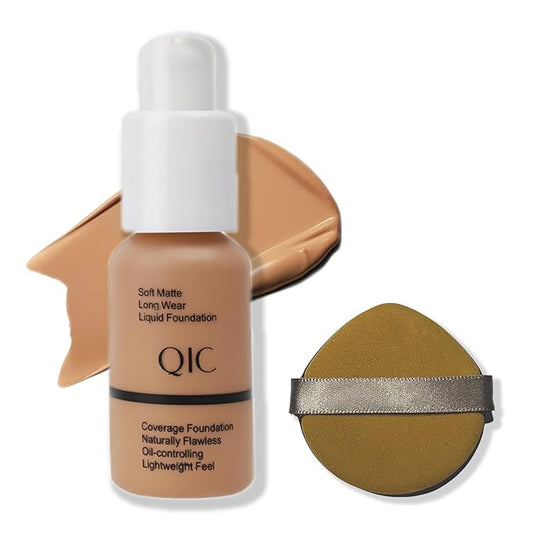 Foundation,Matte Foundation Concealer Full Coverage,Oil-Control &Waterproof Foundation Makeup For Women. (#105, 30ml)