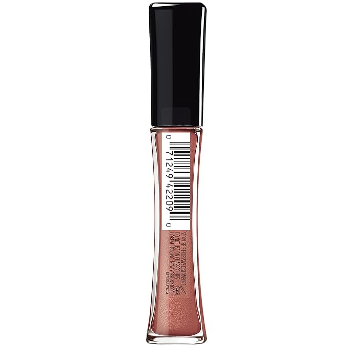 L'Oreal Paris Infallible Pro Gloss Plump Lip Gloss with Hyaluronic Acid, Long Lasting Plumping Shine, Lips Look Instantly Fuller and More Plump, Nude Twinkle, 0.21 fl. oz.