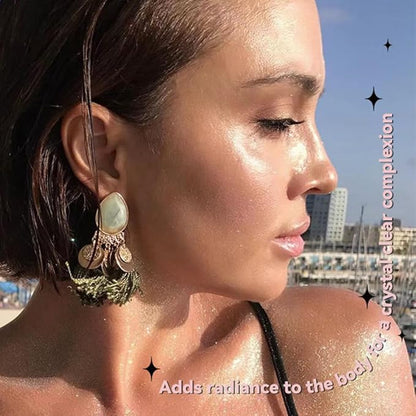 Glitter Loose Setting Powder - Translucent, Long-lasting, Lightweight, and Waterproof for Light Skin Flawless Daily Oil Control Makeup, 0.21 Oz (Bubblegum, 1pc)