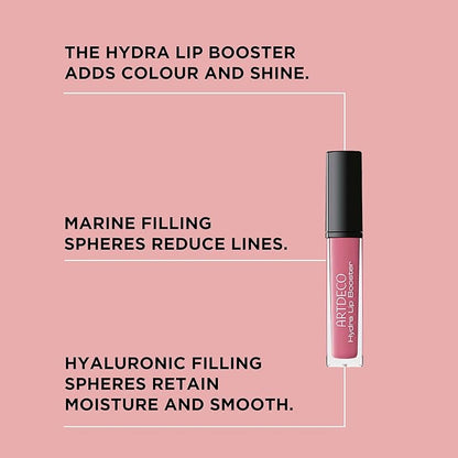 ARTDECO Hydra Lip Booster - Translucent Rose - Hydrating Lip Gloss with Boosting Effect - Hint of Color & Beautiful Shine - Non-Sticky Finish - Lip Care - Lip Oil - Makeup - Hyaluron - 0.21 Fl Oz