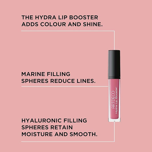 ARTDECO Hydra Lip Booster - Translucent Rose - Hydrating Lip Gloss with Boosting Effect - Hint of Color & Beautiful Shine - Non-Sticky Finish - Lip Care - Lip Oil - Makeup - Hyaluron - 0.21 Fl Oz