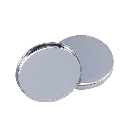 Coshar 30Pcs Empty Round Metal Pans 26mm Eyeshadow Palette Pans Replacement for Magnets Makeup Palettes (3mm Height)