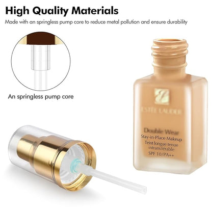 Foundation Pump, Makeup Pump Compatible with Estee Lauder Double Wear Foundation (2 Pack, Gold)