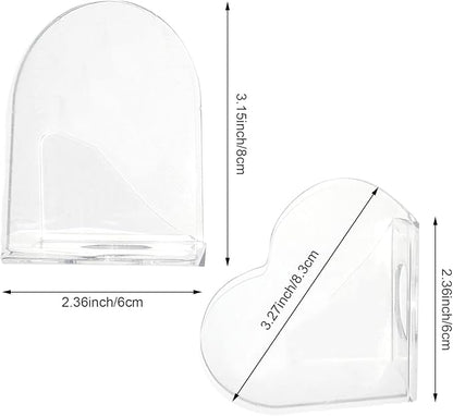 2PCS Clear Acrylic Paint Palette,Makeup Foundation Lipstick Mixing Palette with Thumb Hole,Easy Clean Non-Stick Artist Pallet for DIY Nail Art Painting Palette