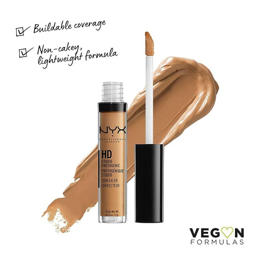 NYX PROFESSIONAL MAKEUP HD Studio Photogenic Concealer Wand, Medium Coverage - Deep Golden