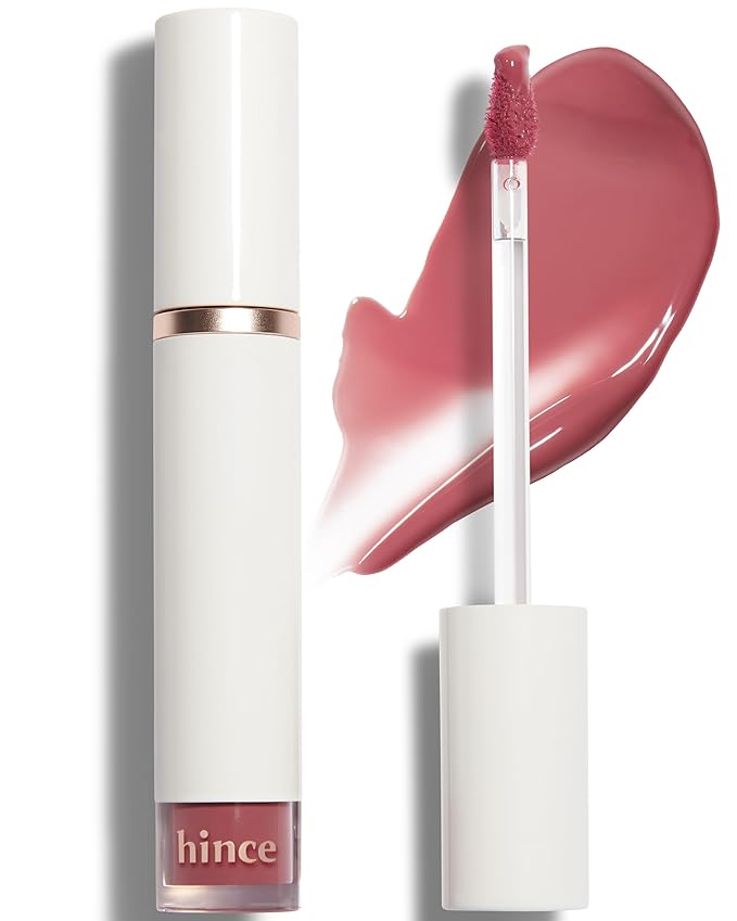 HINCE Mood Enhancer Water Liquid Glow - Non-Sticky & Waterproof Lip Stain for Women - Long Wearing Lip Gloss for Natural and Glass Glow - Moisturizing Liquid Makeup, 0.16 fl.oz. (NEW ALLURE)