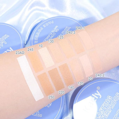evpct Oil Control Pressed Face Powder Compact for Women, Translucent Setting Powder Makeup Foundation for Women, Waterproof Long Lasting Lightweight, polvo compacto de maquillaje, 220 Sand
