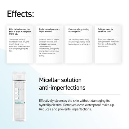 Specialist Anti-Imperfections Micellar Solution - Cleanses Skin, Removes Makeup & Impurities, Oleanolic Acid & NDGA Formula for Clear, Mattified Skin - Ideal for Imperfection-Prone Skin - 200ml