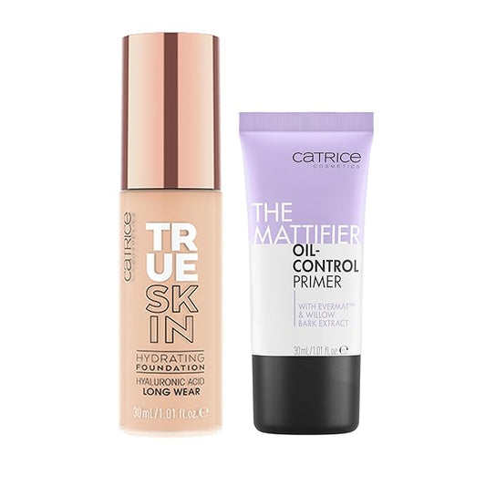 Catrice | True Skin Foundation 07 & The Mattifier Oil-Control Primer | Full Coverage Makeup | Vegan & Cruelty Free