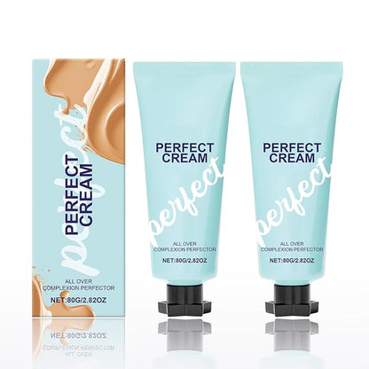 Long Lasting Concealer Covers blemishes,All-Over Complexion Perfector,Waterproof and Sweat Resistant Makeup Concealer,CC Creme All Over Complexion Perfector-80g/2.82 Oz(2pcs)