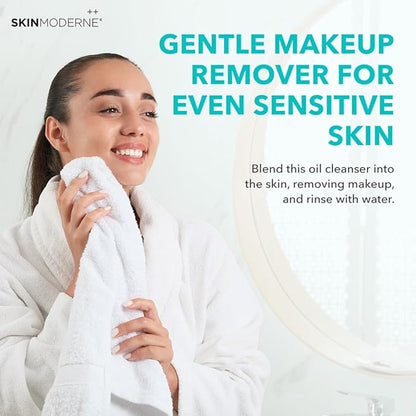 SKIN MODERNE++ Makeup Removing Smoothie - Gentle Cleansing & Makeup Removing Oil - Cleanses Skin - with Rosa Canina Flower Extract - Vegan & Plant-Based Skincare - 150ml