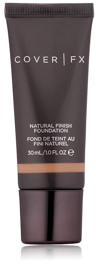 Cover FX Natural Finish Foundation: Water-based Foundation that Delivers 12-hour Coverage and Natural, Second-Skin Finish with Powerful Antioxidant Protection - N120, 1 Fl Oz