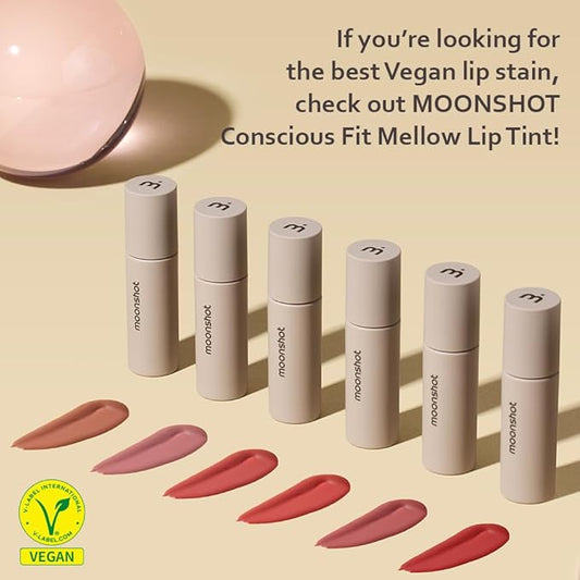 Moonshot Conscious Fit Mellow Lip Tint 03 Pink Planet+ 06 Supernova Red,k-beauty,