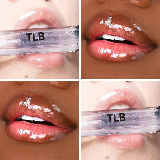 The Lip Bar Vegan Non-Sticky Lip Gloss, with Hydrating Shea Butter for a Lightweight, High Shine Finish, Minimalist - Clear
