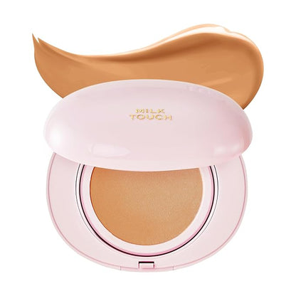 milktouch Cushion Foundation, 24H Flawless Skin, Radiant Shine, No Oxidation, Long-Lasting, Non-Creasing, 60% Hydrating Skincare Infused Korean Foundation, Valentines Gifts (29C Walnut)