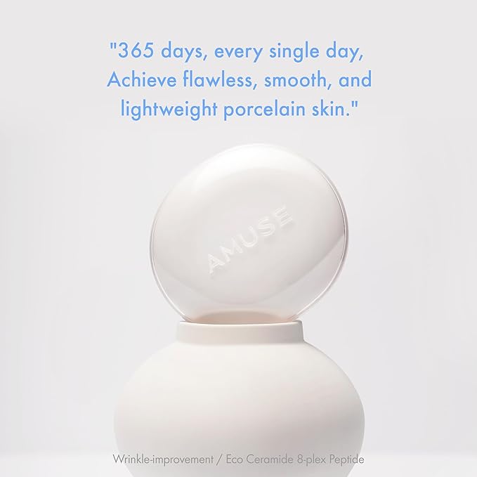 Amuse SEOUL Ceramic Skin Perfector Cushion Foundation Refill 03 HONEY | Long-lasting, Lightweight, Semi-matte, Flawless Coverage, Hypoallergenic, Korean Beauty, Vegan, Refill (15g / 0.52 oz.)